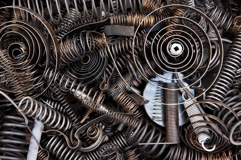 Springs, coils and spare parts Stock Photo Colourbox
