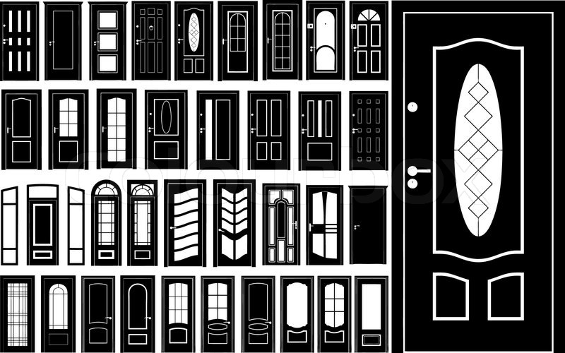 doors collection made in vector stock vector colourbox