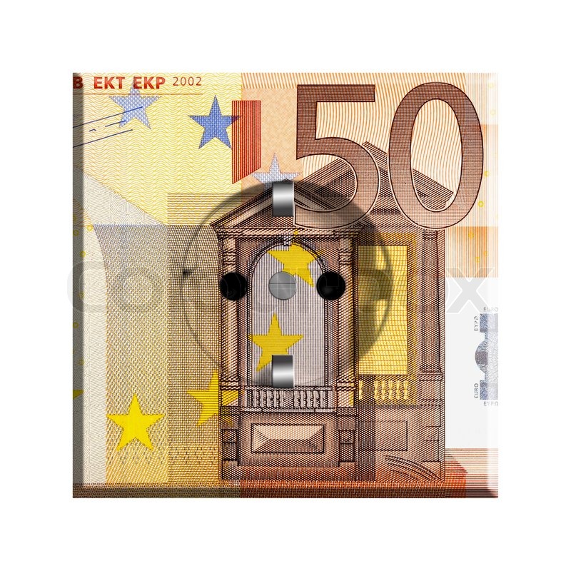 Steckdose Euro Geldschein 50 | Stock Bild | Colourbox