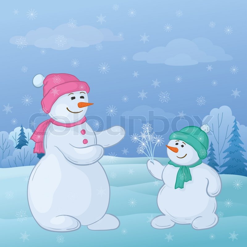 winter season cartoon pictures
