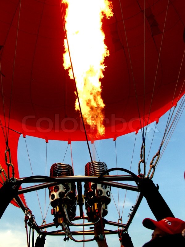 Varmluftballon, ballonflyvning, ... | Stock foto | Colourbox