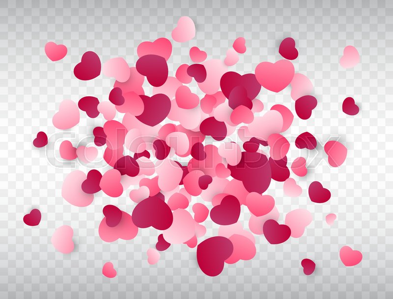 heart confetti splash love background pink confetti texture