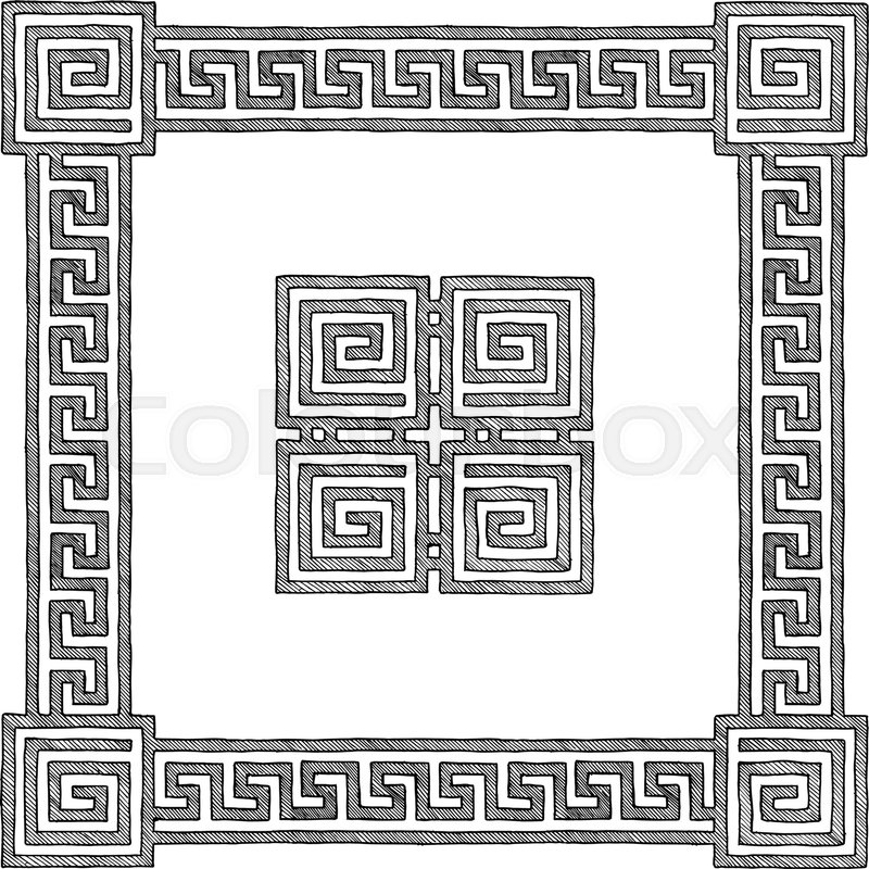 Frame with traditional ancient greek ... | Stock vector | Colourbox