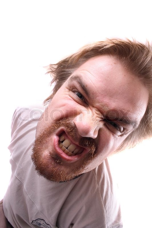 Ugly man isolated on the white background | Stock Photo | Colourbox