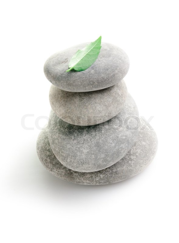 Gestapelte Steine isoliert auf | Stock Bild | Colourbox