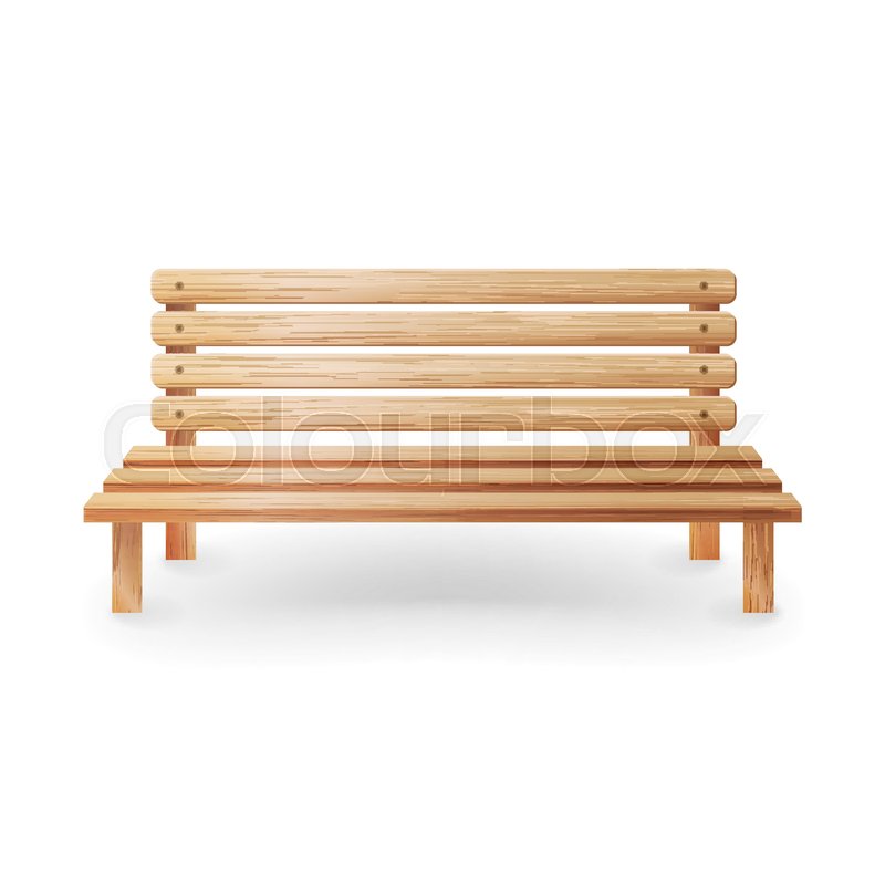 Wooden Bench Realistic Vector | Stock vector | Colourbox