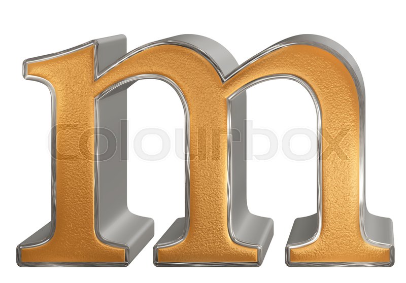 Lowercase letter M, isolated on white, | Stock image | Colourbox
