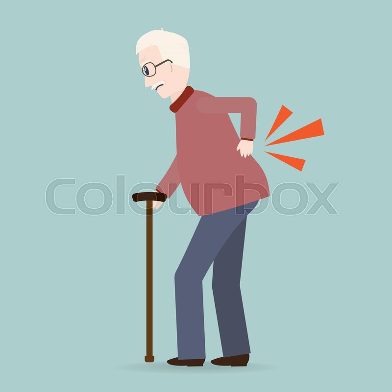 elderly-man-with-stick-and-injury-of-stock-vector-colourbox