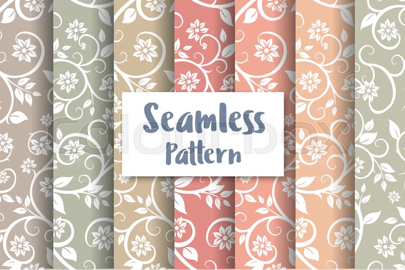 Seamless floral pattern repeating ... | Stock vector | Colourbox