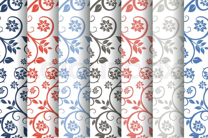 Seamless floral pattern repeating ... | Stock vector | Colourbox