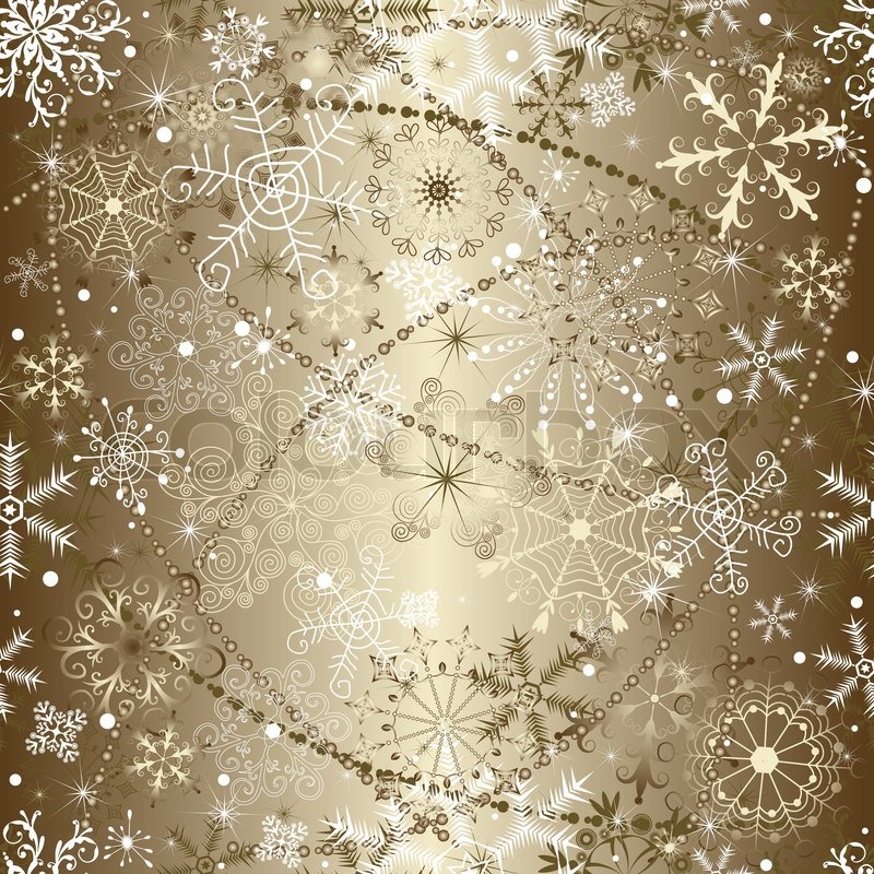 Brilliant Golden Christmas Seamless Pattern With Snowflakes And Garlands Vector Stock Vector Colourbox Brilliant Golden Christmas Seamless Pattern With Snowflakes And Garlands Vector Stock Vector Colourbox