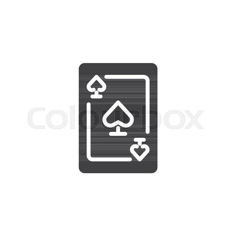 ace of spades icon vector filled flat sign solid pictogram