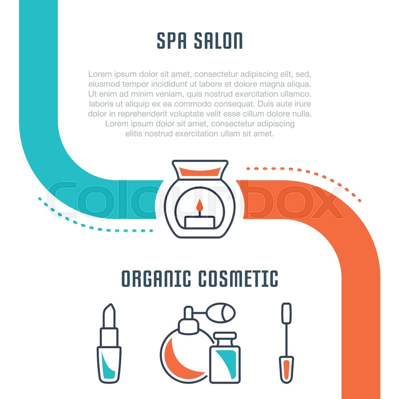 Line Illustration Of Organic Cosmetic Stock Vector Colourbox