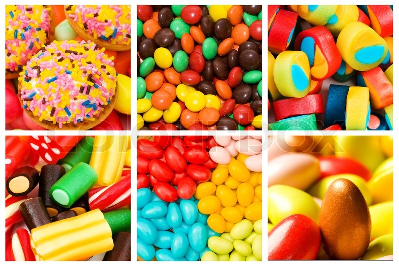 Collage of various sweets | Stock image | Colourbox