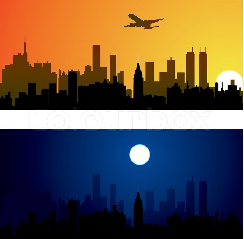 Vector City Background Stock Vector Colourbox