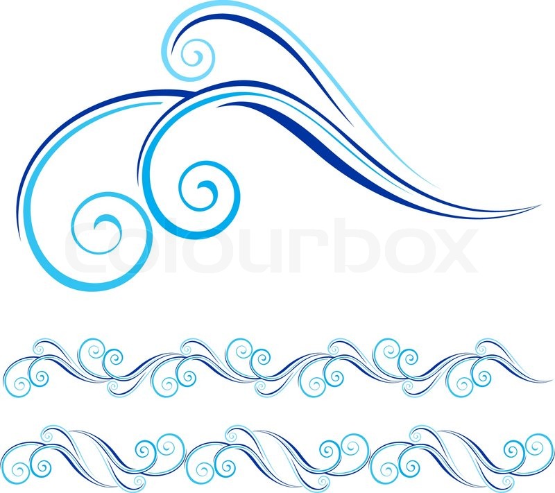 abstract blue flora design element stock vector colourbox design elements