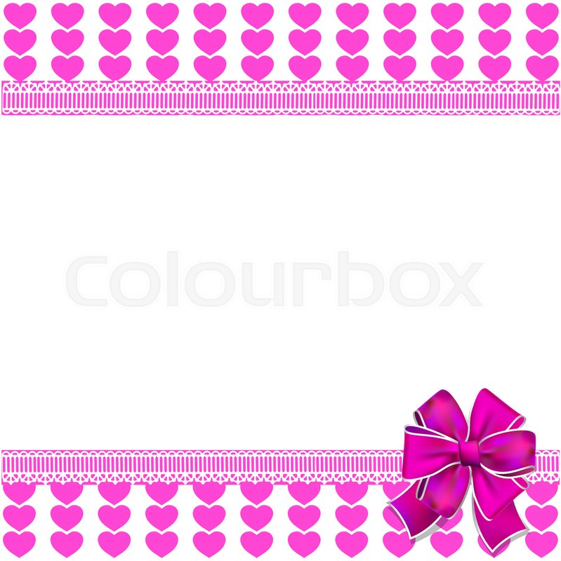 Cute Elegant Template With Pink Lined Stock Vector Colourbox