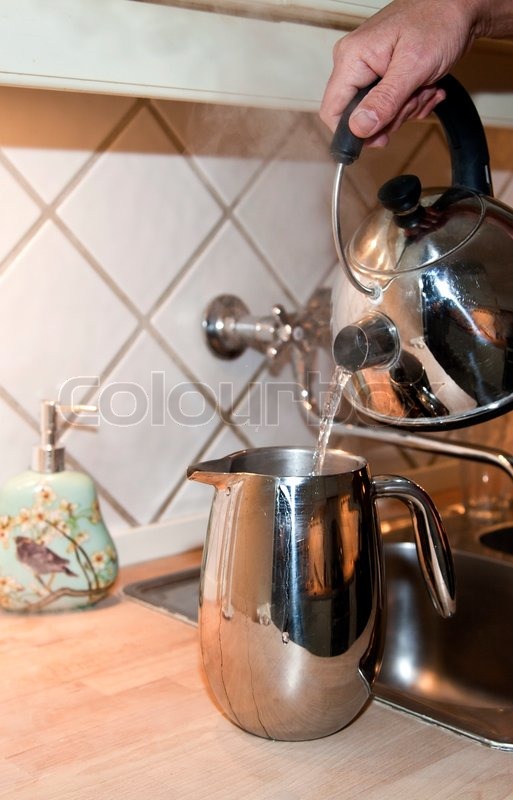 Boiling drinking water Stock image Colourbox
