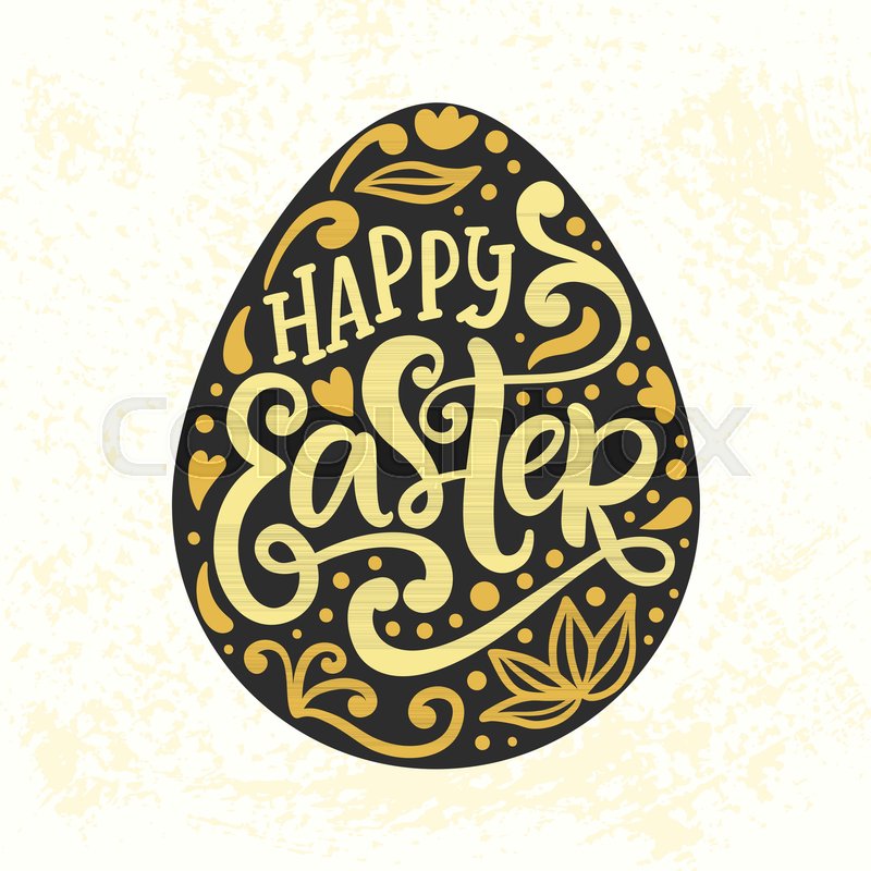 Happy Easter Banner Greeting Card Stock Vector Colourbox