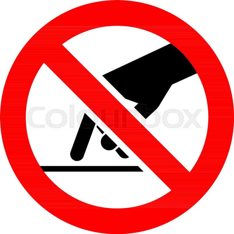Prohibition sign. Black forbidden ... | Stock vector | Colourbox