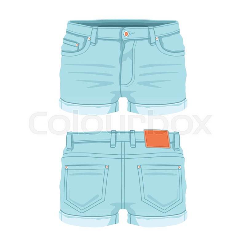 denim shorts vector