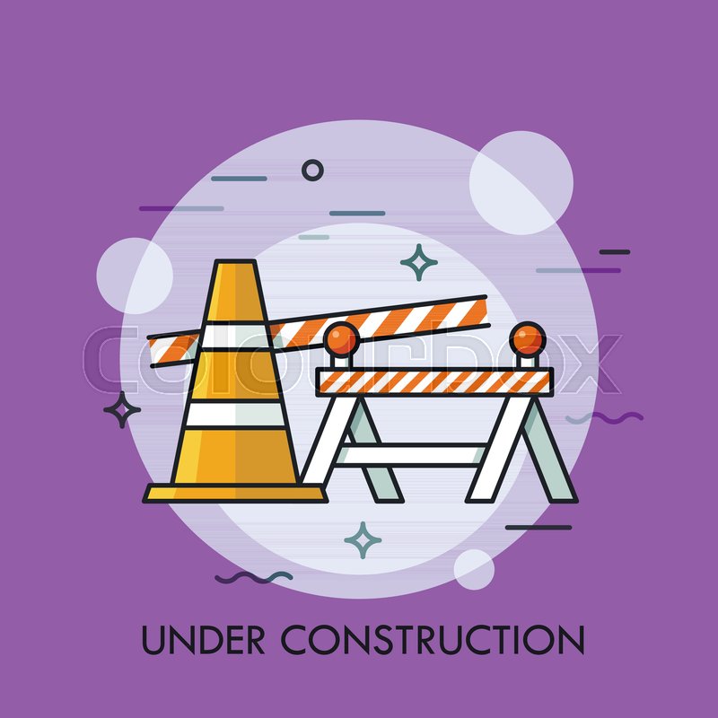 Traffic Cone Road Safety Barrier And Stock Vector Colourbox
