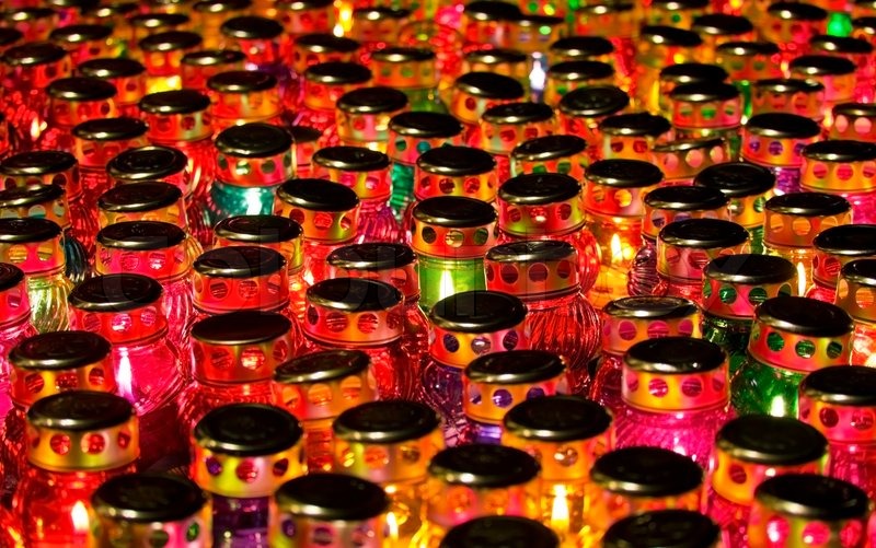 Candles in memory of deceased | Stock image | Colourbox