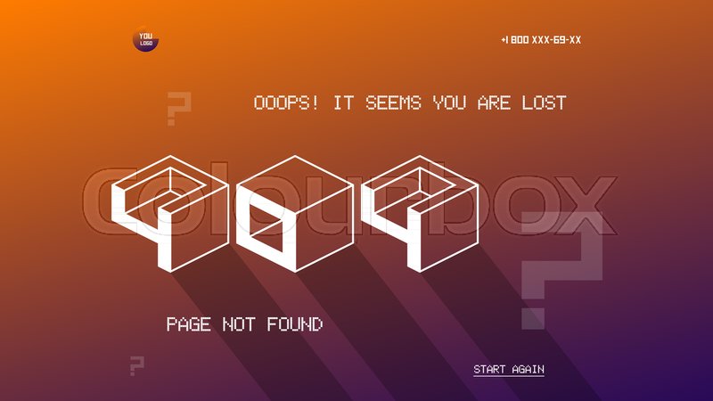 404 page template for website flat design vector 404 page design
