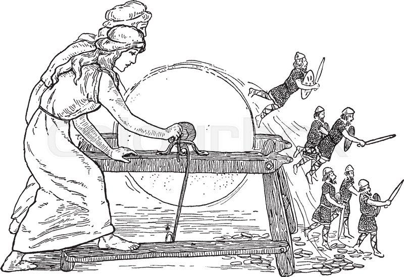 A Magical Grindstone From The Fairies And Elves One Who Grinds Stone Sings Would May Get Whatever They Wish Vintage Line Drawing Or Engraving A Magical Grindstone From The Fairies And Elves One Who Grinds Stone Sings Would May Get Whatever They Wish Vintage Line Drawing Or Engraving
