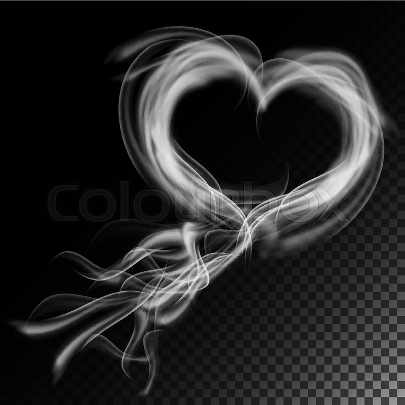 realistic cigarette smoke waves vector smoke or steam texture created with gradient mesh smoke isolated over black stock vector colourbox