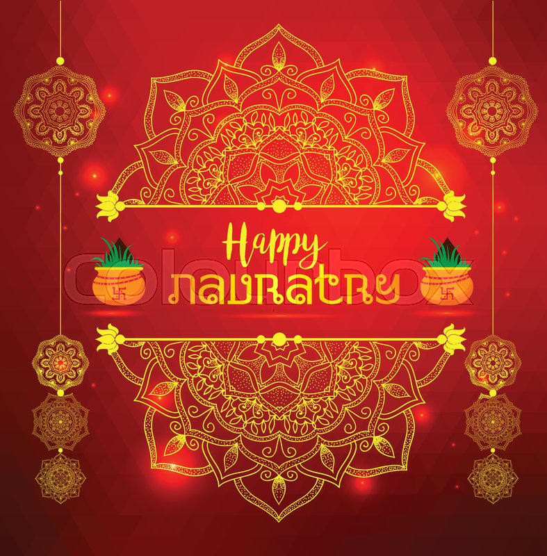 Illustration Of Happy Navratri Stock Vector Colourbox
