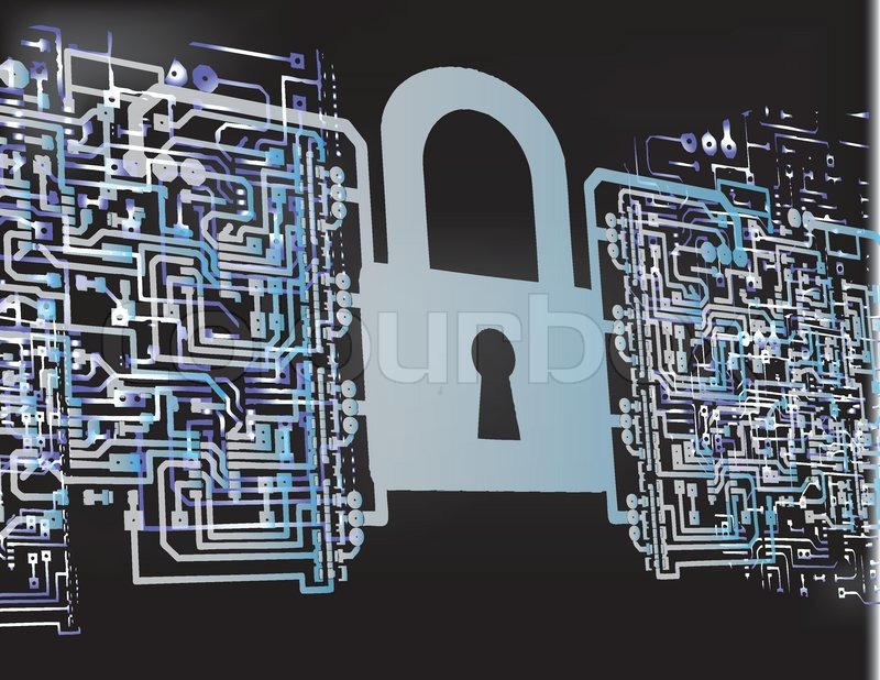 Die elektronische Sicherheit von StockVektor Colourbox