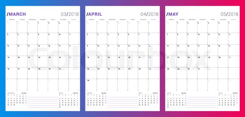 calendar planner template for