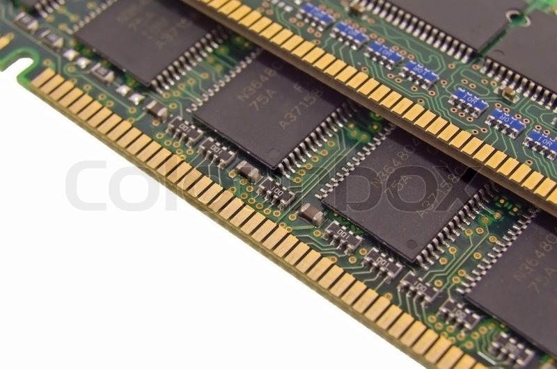Stack of computer memory modules ... | Stock image | Colourbox
