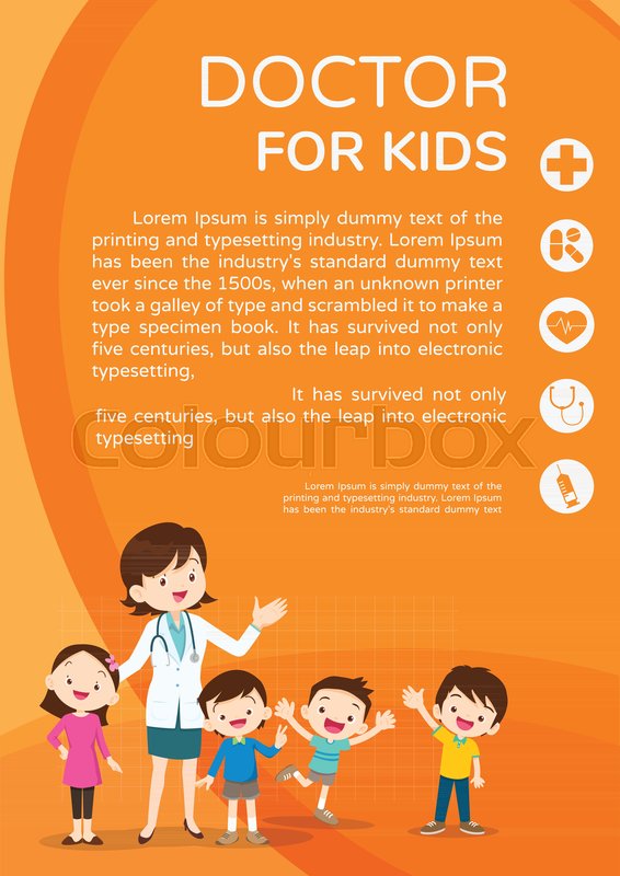 Doctor And Children Healthcare Stock Vector Colourbox