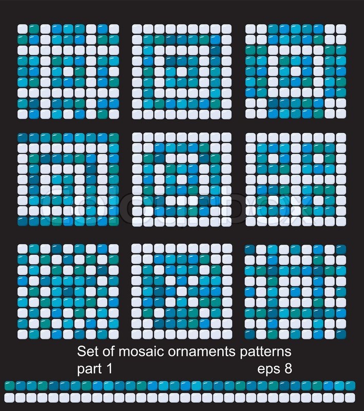 stock vektor von quadrat mosaik muster hintergrnde set klassische geometrische ornamente - Mosaik Muster stock vektor von quadrat mosaik muster hintergrnde set klassische geometrische ornamente - Mosaik Muster