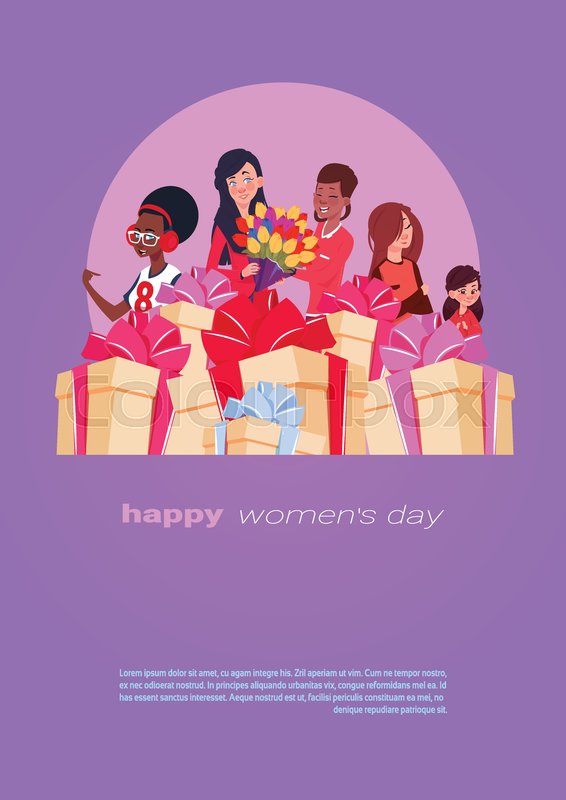 Internathappy Ional Womens Day Banner Stock Vector Colourbox