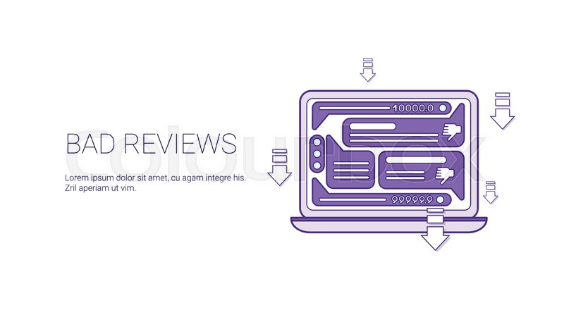 Bad Reviews Negative Feedback Template Stock Vector Colourbox