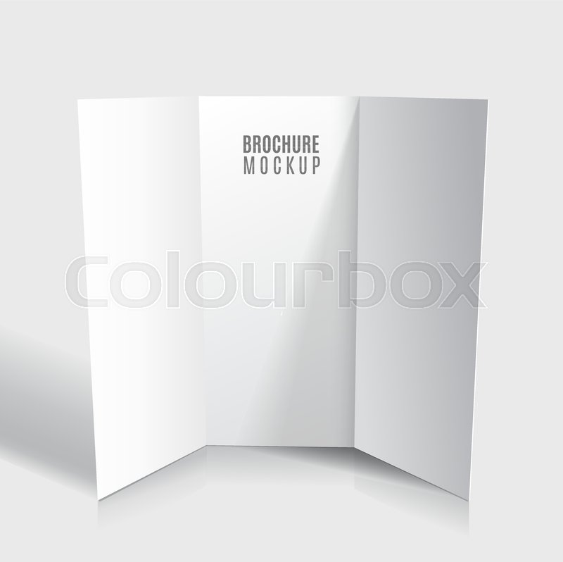 blank tri fold brochure design isolated stock vector colourbox