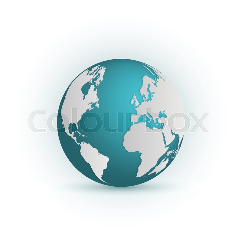 Illustration of the earth isolated on | Stock vector | Colourbox
