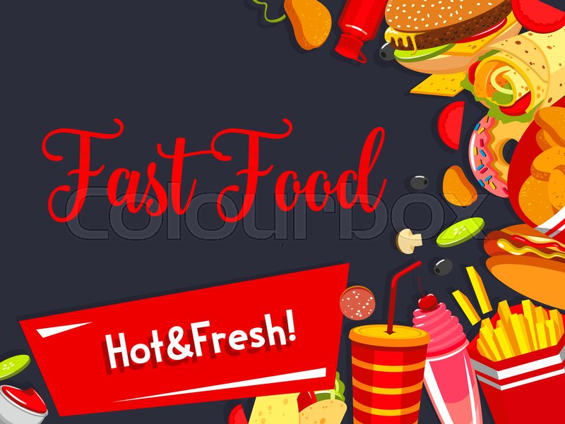 fast food menu poster template for stock vector colourbox menu poster template