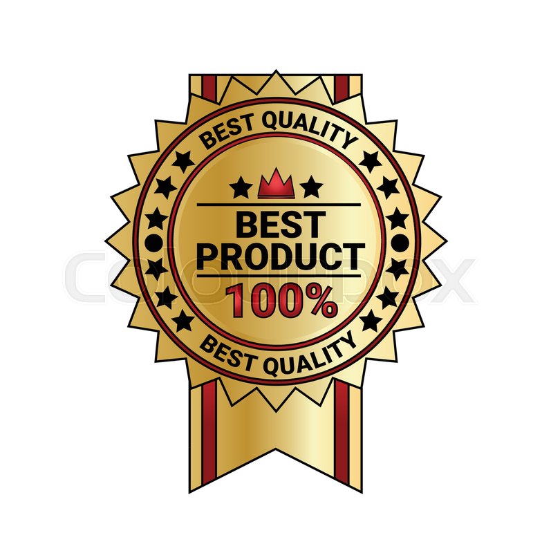 Best Product Quality Sticker Golden Stock vector Colourbox