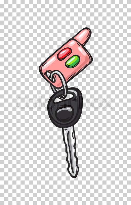 Car Keys With Red And Green Buttons Stock Vector Colourbox