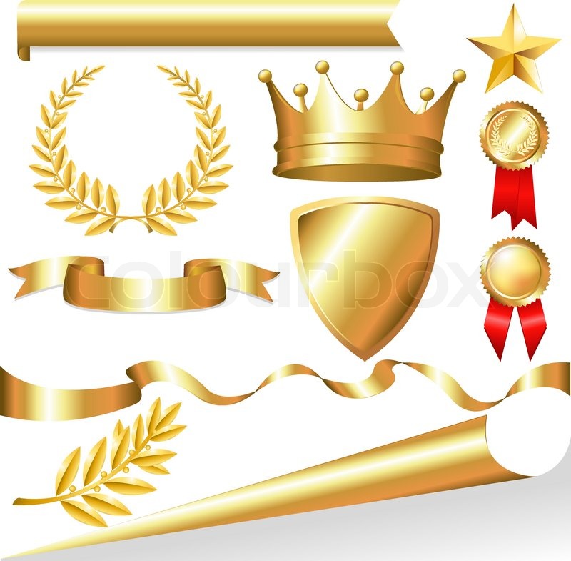 Golden Collection Von Kronen Stock Vektor Colourbox