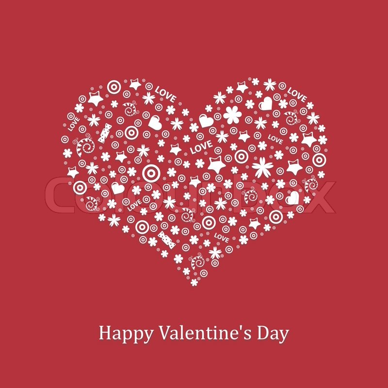 Hearts wallpaper happy valentines wallpapers13 Valentine's Day Background With Heart, | Stock vector | Colourbox