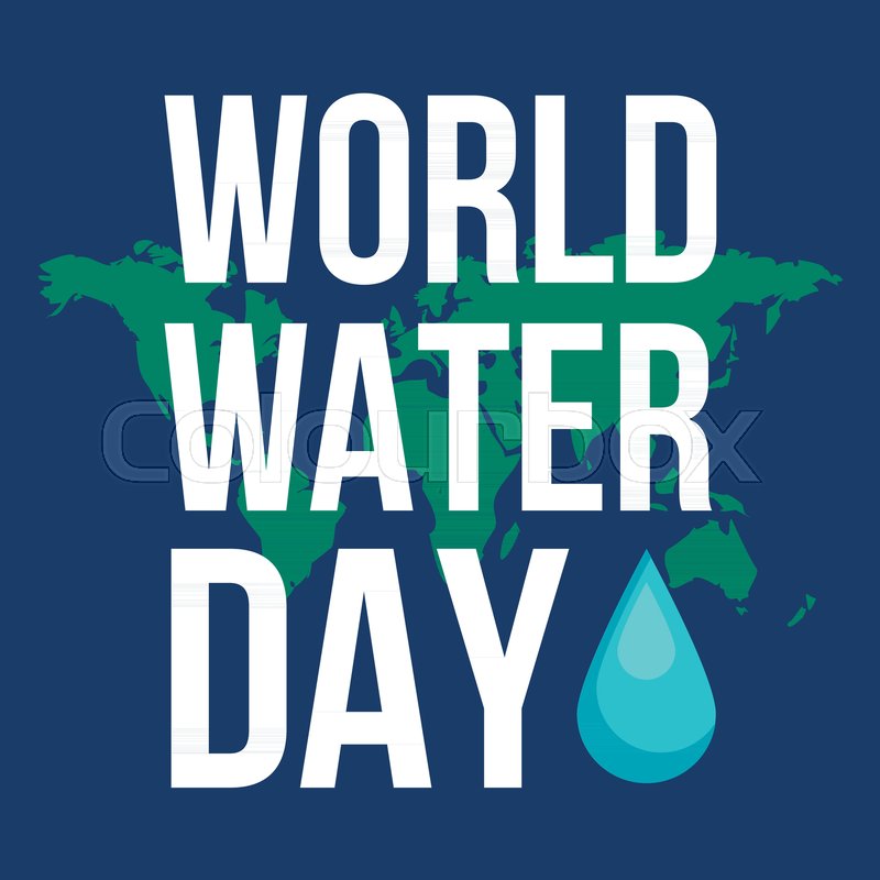 World Water Day Lettering Banner With Stock Vector Colourbox