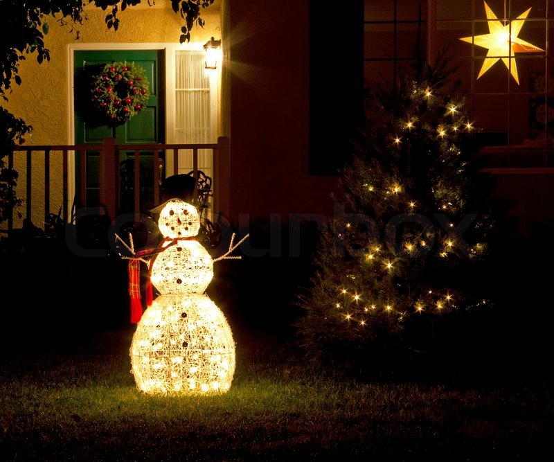 christmas decorations snowman and christmas tree with lights on green grass stock photo colourbox - Snowman Christmas Decorations christmas decorations snowman and christmas tree with lights on green grass stock photo colourbox - Snowman Christmas Decorations