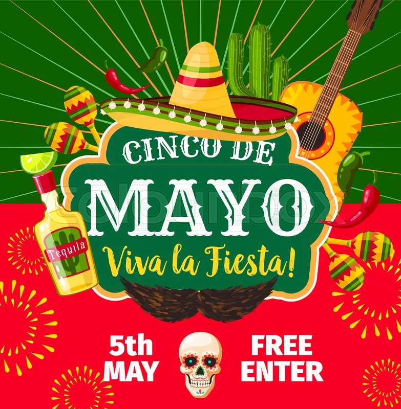 cinco de mayo mexican party invitation card for mexico traditional