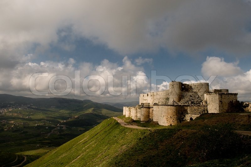 Krak Des Chevaliers krak des chevaliers crusader castle stock photo colourbox Krak Des Chevaliers krak des chevaliers crusader castle stock photo colourbox