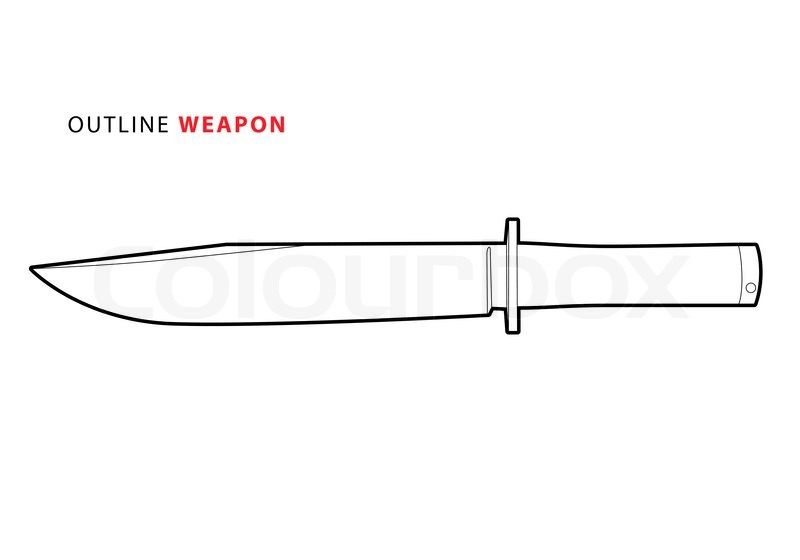 template box handle vector white on knife  Stock   Colourbox   Vector Outline vector